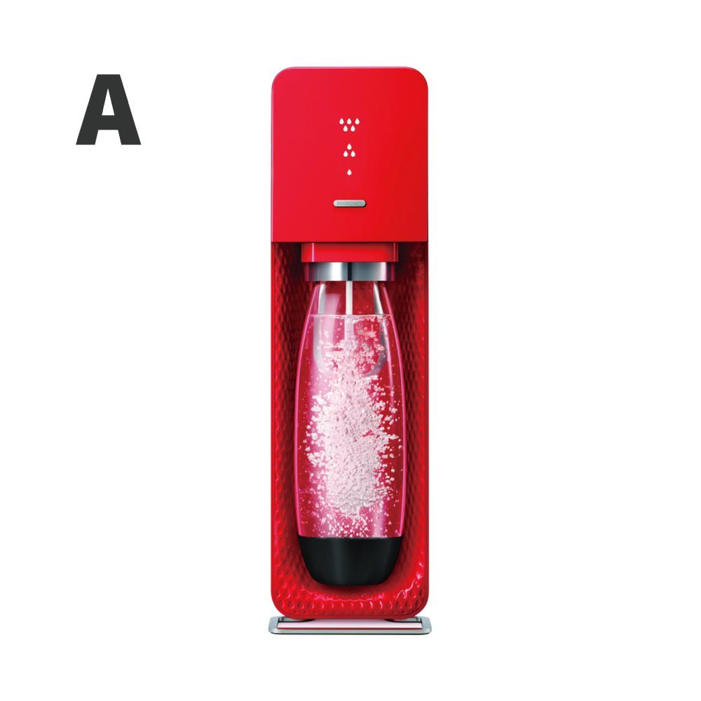 Sodastream Source 自動扣瓶手動按壓式氣泡水機- 紅色【A 級商品】