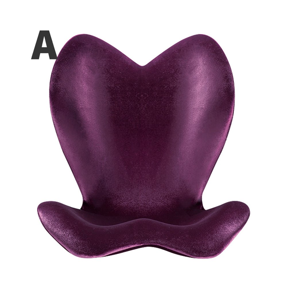 Style Elegant 美姿高背款護脊椅/ 坐墊/ 坐姿調整椅紫色款【A 級商品】