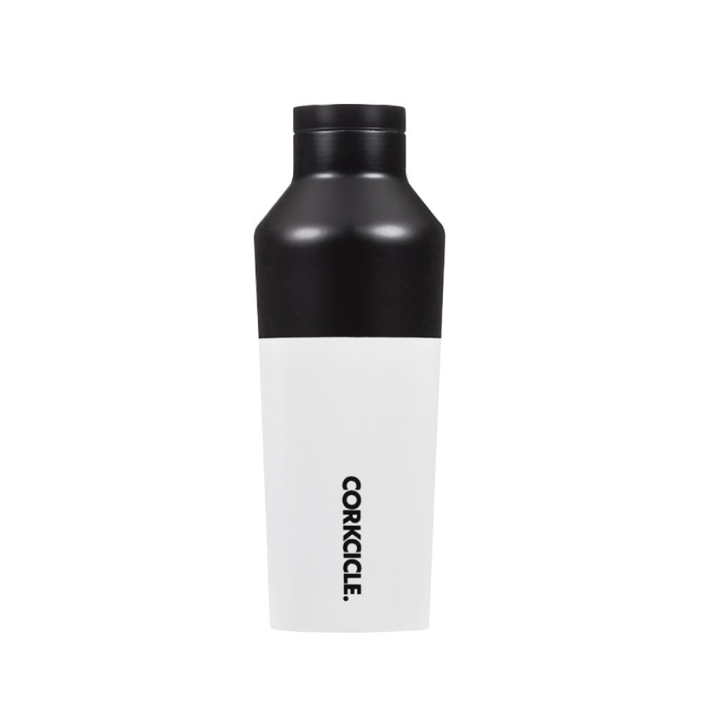 Corkcicle 270ml Bottle 美國時尚 三層保溫設計 易口瓶 / 不鏽鋼保溫瓶 - 黑白配色【A級商品】 - restyle2050