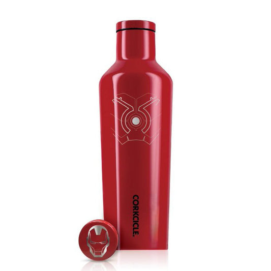 Corkcicle 475ml Bottle 美國時尚 三層保溫設計 漫威系列 易口瓶 不鏽鋼保溫瓶 - 摩登紅 鋼鐵人款【A - 級商品】 - restyle2050
