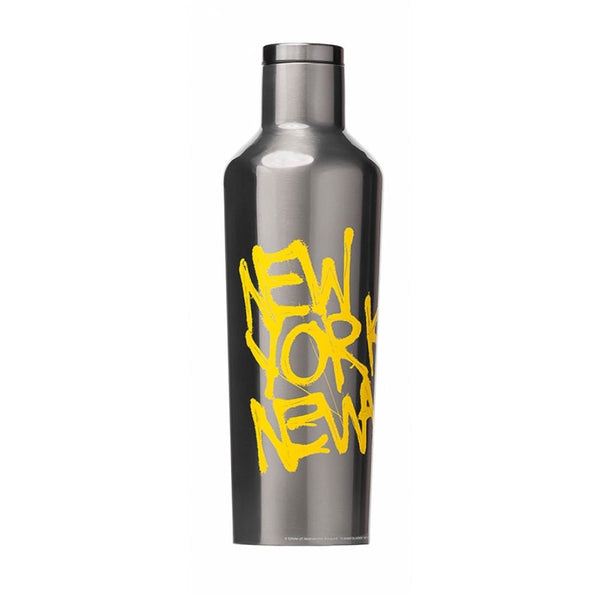 Corkcicle 475ml Bottle 美國時尚 三層保溫設計 設計師限定系列 易口瓶 不鏽鋼保溫瓶 - 時尚銀 紐約客款【A - 級商品】 - restyle2050