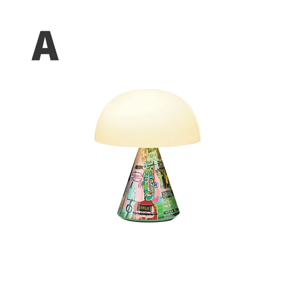 Lexon Mina Portable LED Lamp Medium 9.2cm 蘑菇造型 可攜充電式 桌燈 中尺寸 （Basquiat - In Italian 限量款）【A 級商品】 - 生活風格 - BASQUIAT-INITALIAN 限量款 - restyle2050