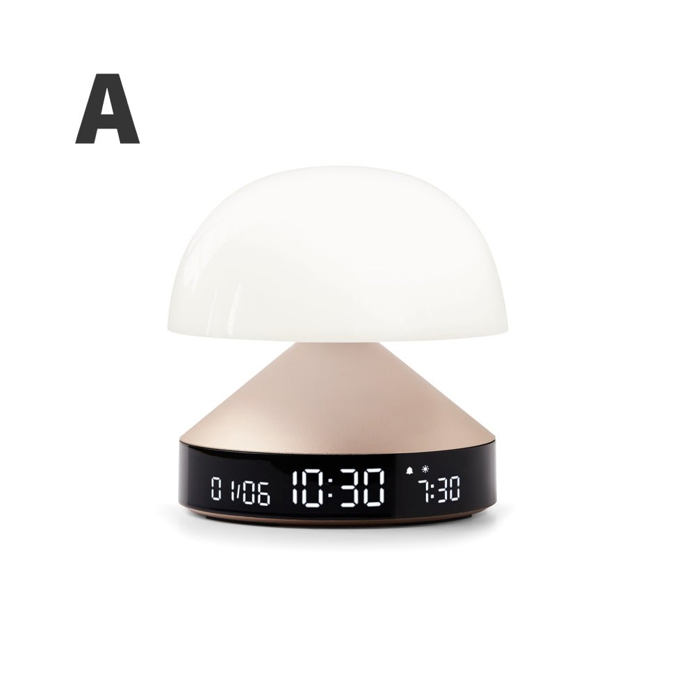 Lexon Mina Sunrise Alarm Clock Portable LED Lamp 11cm 蘑菇造型 可攜充電式 鬧鐘桌燈【A 級商品】 - 生活風格 - 霧金 - restyle2050