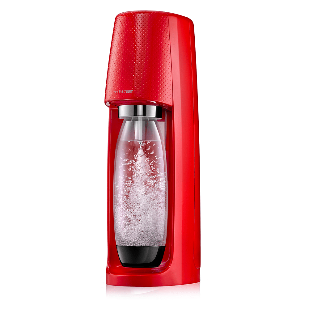 Sodastream Spirit 自動扣瓶 手動按壓打氣 氣泡水機 - 紅色【A 級商品】 - restyle2050