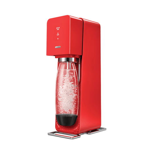 Sodastream Source 自動扣瓶 手動按壓式 氣泡水機 - 紅色【A 級商品】 - 飲品家電 - restyle2050